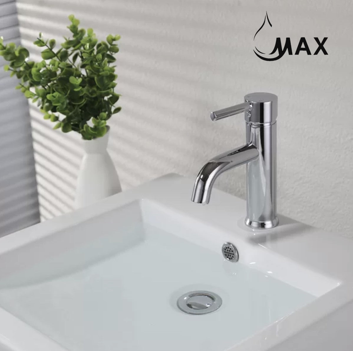 MAX Faucets single-handle bathroom faucet with long spout in chrome 