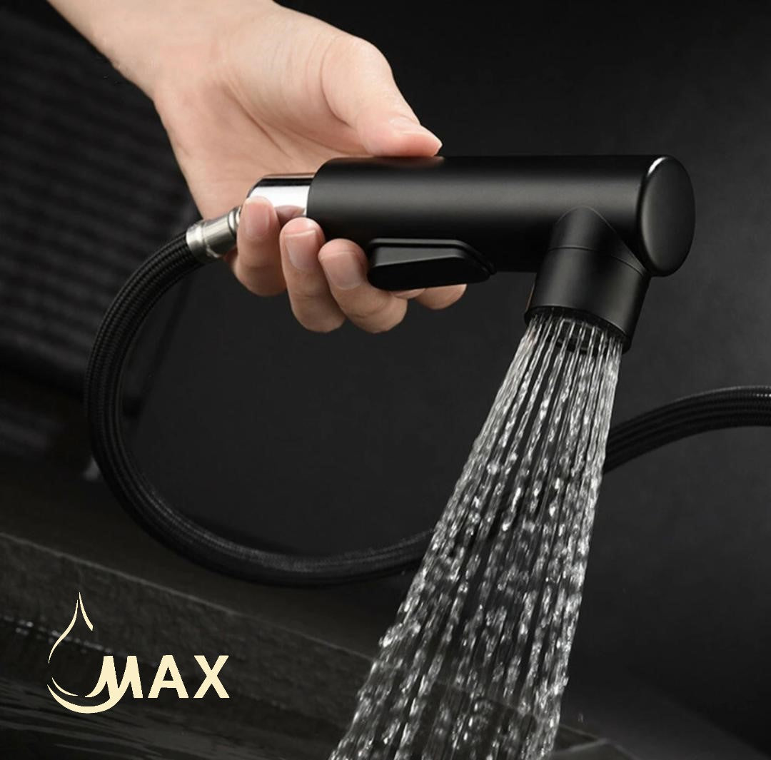 Pull-Out Bathroom Faucet 3 Functions In Matte Black Finish