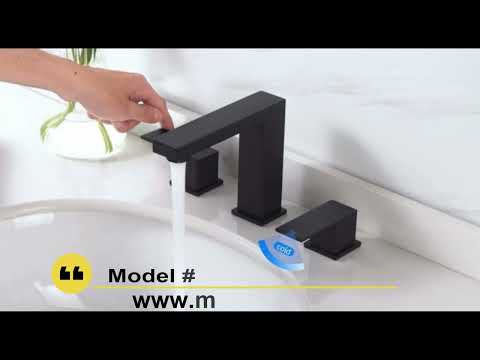 MAX Faucets | Matte Black Two-Handle Widespread Bathroom Faucet – Modern & Durable