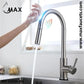 Pull-Out Kitchen Faucet Smart Touch Single Handle Brushed Nickel Finish