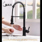 Smart Touch-Less Kitchen Faucet Pull-Out Spring Spout 20" Matte Black Finish