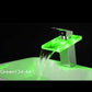 Waterfall Bathroom Faucet Single Handle With LED Light Brushed Gold,Glass Finish