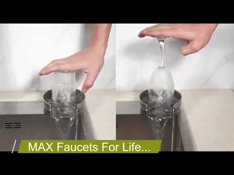 metal glass rinser installed beside a kitchen faucet video