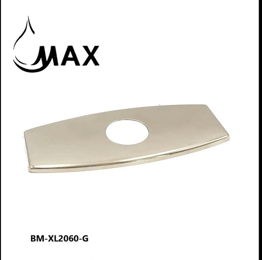 Bathroom Sink Faucet Deck Plate 6.5" In Shiny Gold Finish