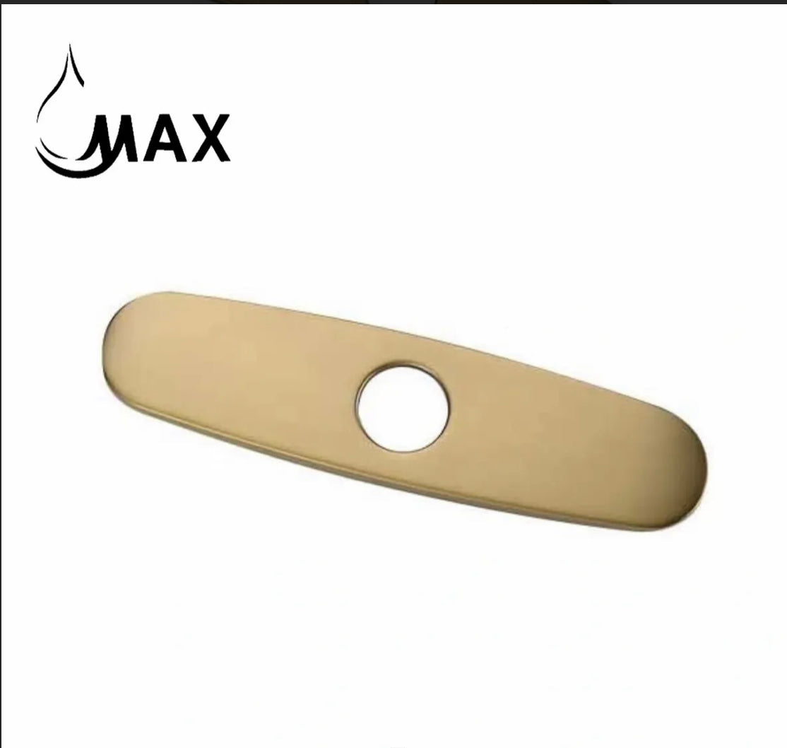 Sink Faucet Deck Plate 10" In Brushed Gold Finish