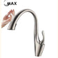 Smart Touch Kitchen Faucet Gooseneck Single Handle Pull-Out Brushed Nickel Finish