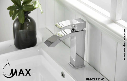 Waterfall Bathroom Faucet Single Handle Chrome Finish