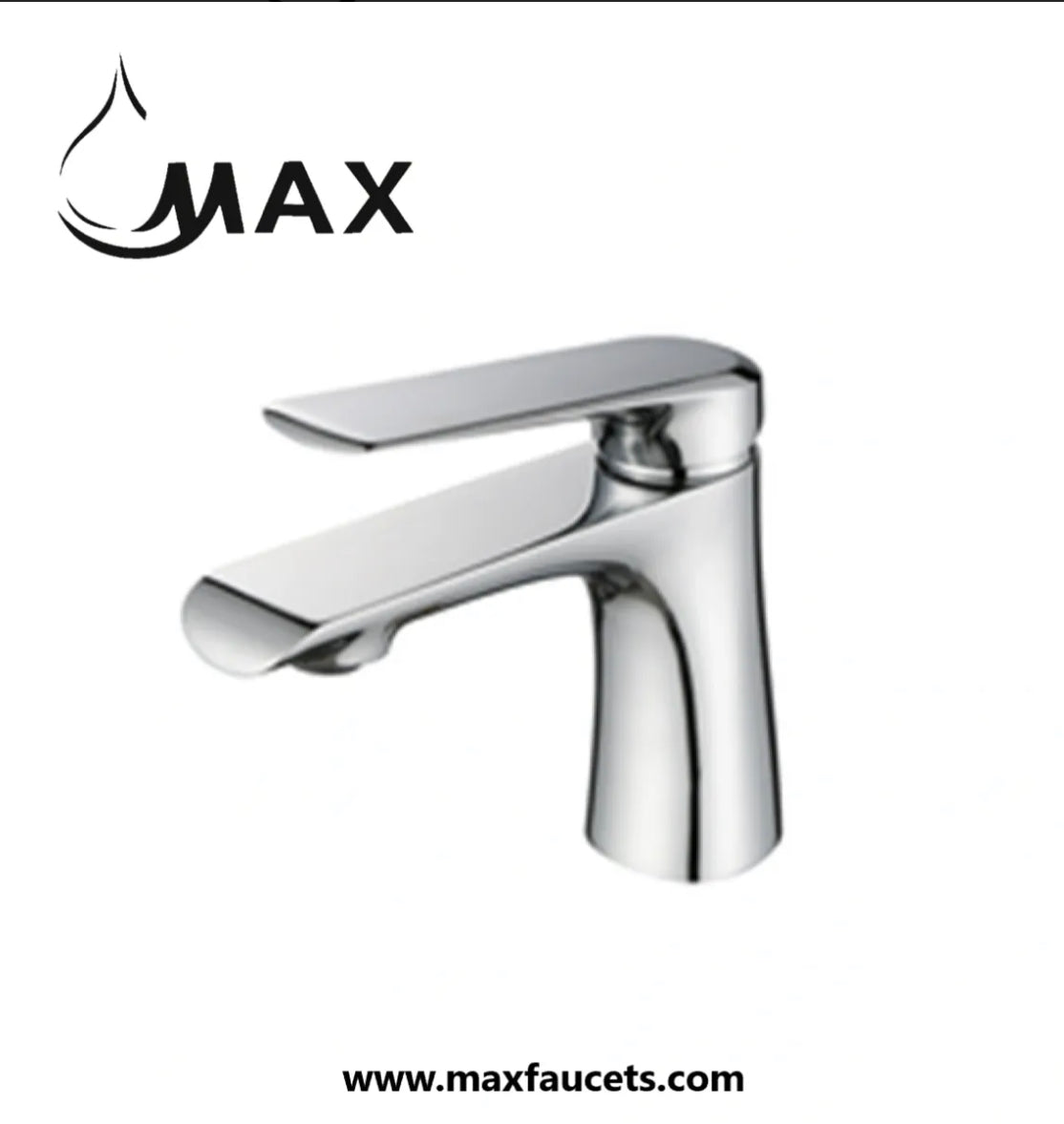 Brushed Nickel Modern Ultra Thin Spout Bathroom Faucet – Single Hole, Single Handle Design