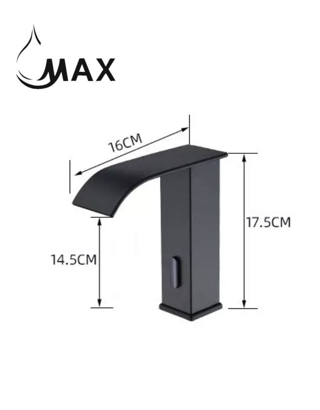 MAX Faucets WF-S22311-MB Matte Black Touchless Bathroom Faucet Dimensions and Specifications