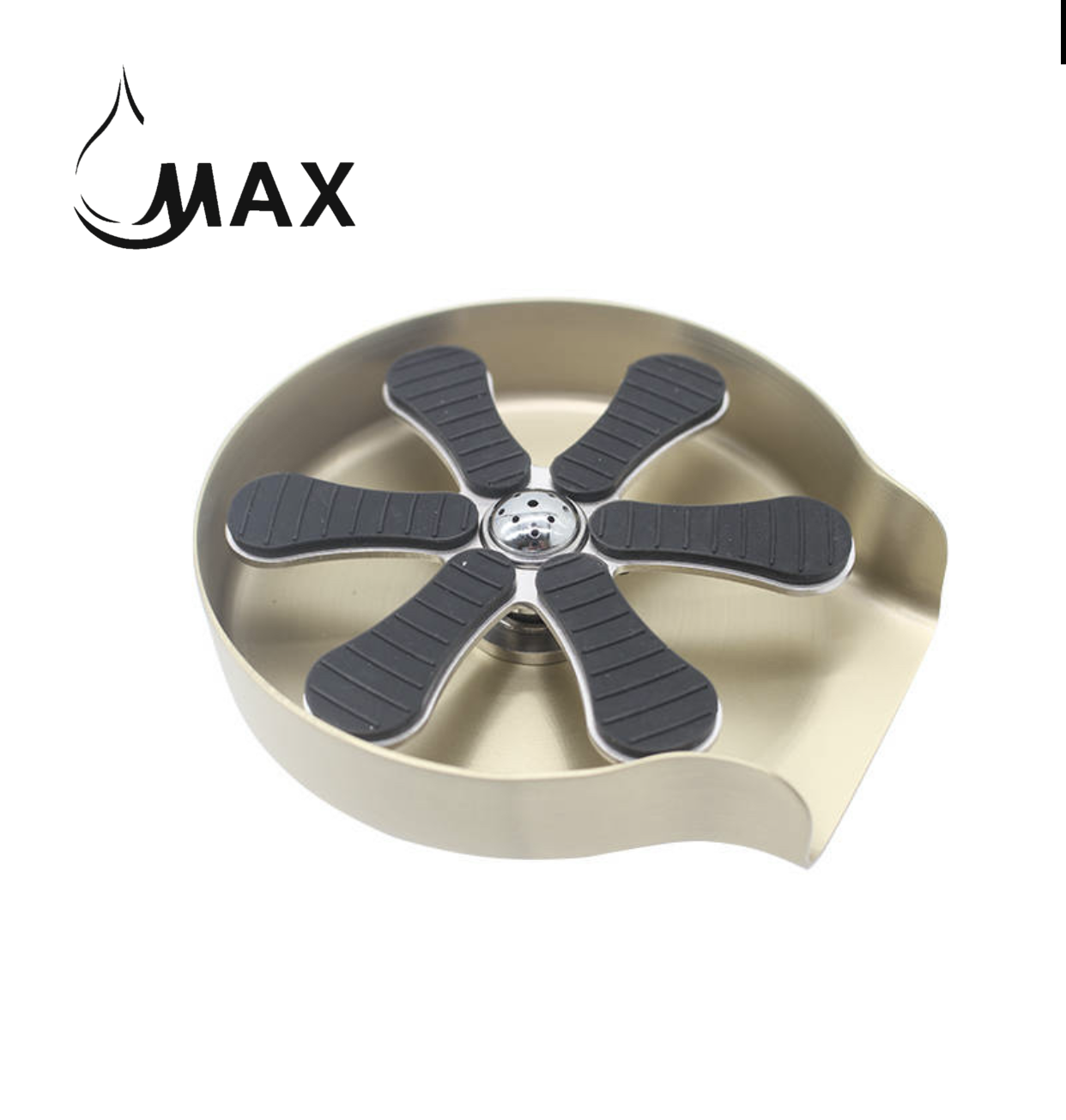 MAX Faucets metal kitchen sink glass rinser in brushed gold