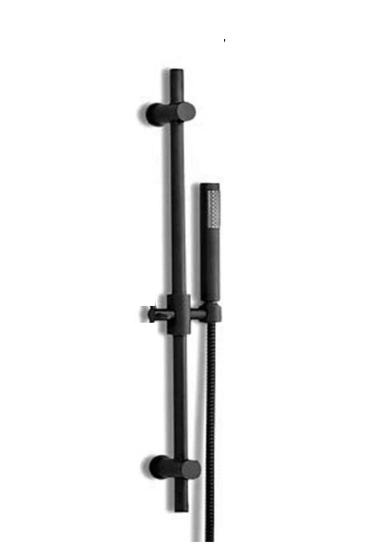 Shower Slide Bar with Handheld Head Adjustable Wall Mounted Matte Black Finish