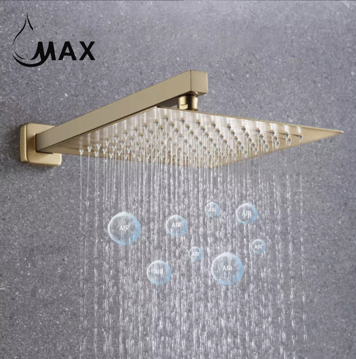 shower head brushed gold 