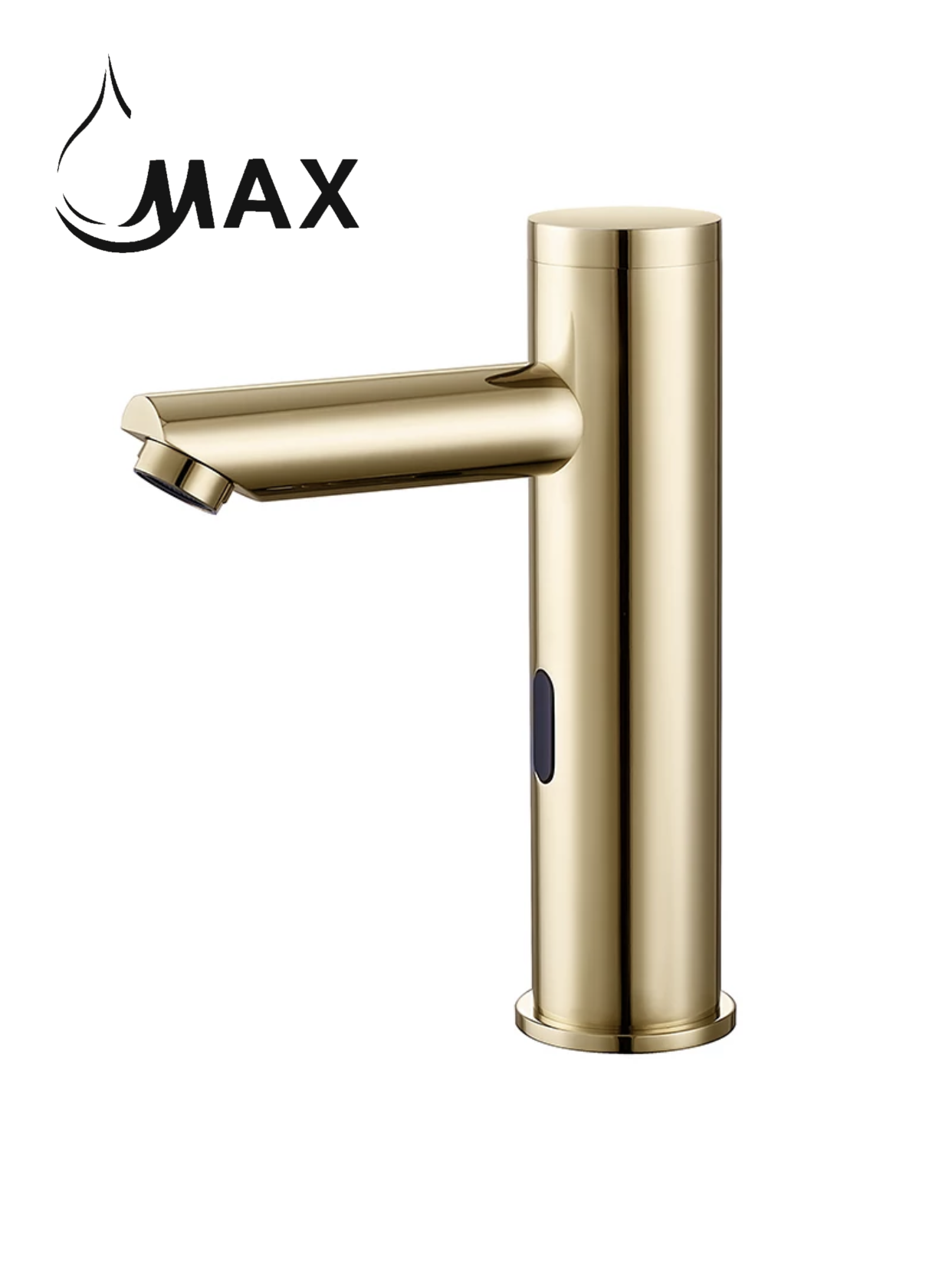 Hands-free operation of MAX Faucets brushed gold motion sensor bathroom faucet
