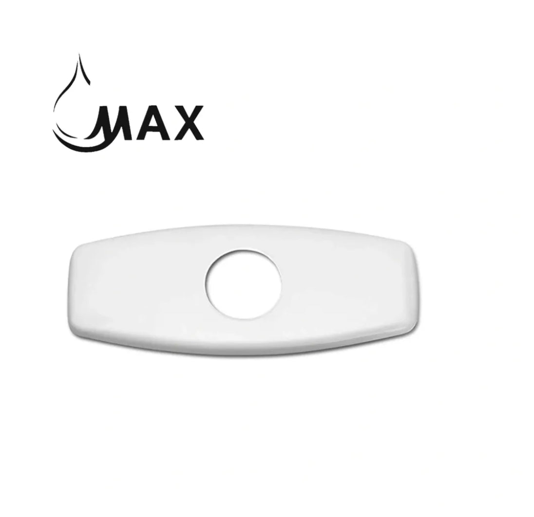 Bathroom sink hole cover plate in white finish by MAX Faucets
