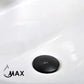 Solid Brass Pop Up Sink Drain Without Overflow Matte Black Finish